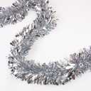 33FT Christmas Tinsel Garland,Silvery Shiny Metallic Foil Decorations for Parade Floats, Halloween, Christmas Tree, New Year Parties,Birthday Party,Indoor and Outdoor Disco Party Supplies