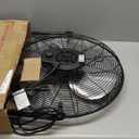 iLIVING 20 Inch Heavy Duty Floor & Wall Mount Fan - 5500 CFM High Velocity, 160-Watt, 3-Speed, Industrial Cooling for Garage, Workshop, Office, Home - UL Listed, Black