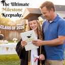 Funrous College Gift Card Book 7 x 5 Inch, Class of 2026 Graduation Gift Card Holder Book for Her Him, First Year of College Survival Kit, 25 Cards Booklet for Graduates, White Gold