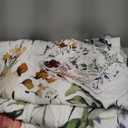 Queen Size Comforter Set with 2 Pillowcases, Wildflower Flower Floral 3 Pcs Bedding for Kids and Adults, Boho Watercolor Butterfly Soft Comforter Set for Bedroom Bed Decor