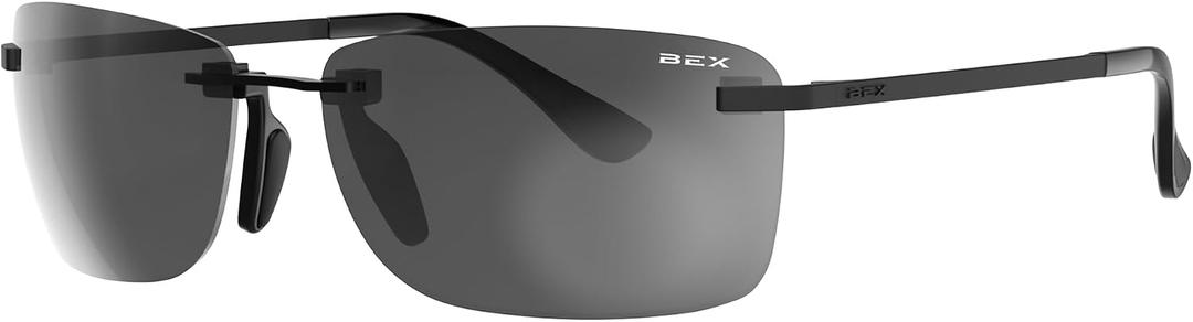 BEX Legolas OTG Rimless Polarized Sunglasses - UV Protection Lightweight Sport Eyewear