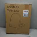 D/U Shape Toilet Seat,Soft Close and Quick-Release for Easy Cleaning Toilet Seats Cover,Stable Hinge Design to prevent shifting -White Elongated Toilet Lid
