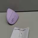 TECKNET Ergonomic Mouse, Wireless Bluetooth Vertical Mouse, 4800 DPI Optical Tracking, 6 Adjustable DPI, Quiet Clicks, 2.4GHz with USB A Receiver, 12 Months Battery, 6 Buttons, Wide Compatibility (Purple)