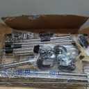 450Lbs Capacity Microwave Cart with Wheels, 3 Tier Rolling Cart with Adjustable Shelves, Multifunctional Metal Utility Storage Kitchen Carts on Wheels, 23.6" L*15.7" W*37" H, Wood+Chrome