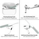 Valkit Compatible AirPods Pro Case, Clear & Soft Shockproof Protective Case for AirPods Pro Gen 2nd/1st (2023/2022/2019) with Lock & Cleaner Kit