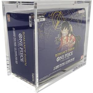 Premium Acrylic Display Case for One Piece Booster Box Compatible with OP1, OP2 reprints and OP3+