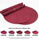 FunWheat Round Braided Placemats Set of 6 Place mats for Dining Tables Woven Heat Resistant Table Mats 15 inch (Wine)