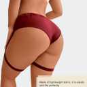 Women's Yoga Shorts with Garters High Waist Slim Sexy Bodycon Booty Dance Hot Pants Bandage Workout Butt Lifting (Red, L)