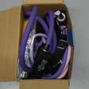 Resistance Bands with Handles for Women, 5 Level Exercise Bands Workout Bands for Physical Therapy, Yoga, Pilates, Door Anchor, Storage Pouch (30 LBS Purple)