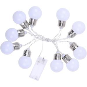 jojomis Battery Powered 5ft 10 LED Globe String Lights for Garden Warm White 1.5m