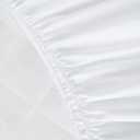 Crib Bed Skirt 28 x 52 with 14 Drop Pleated Dust Ruffle for Baby Boys Girls Elastic Adjustable Fit Toddler Bedskirt Easy On/Off Soft Nursery Standard Crib Bedding Skirts Solid White Crib Skirt