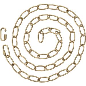 KSANA Gold Lighting Chain, 19 Feet Chandelier Pendant Hanging Light Fixture Chain Extension Heavy Duty with 2 Connection Locks for High Ceiling