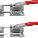 KEILEOHO 2 Pack U-Hook Latch Clamp, Heavy Duty Adjustable Toggle Clamp, Alloy Steel Pull Action Clamp CH-40380 Latch Type U-Bolt Clamp with Rubberized Lever, 7716Lbs Capacity