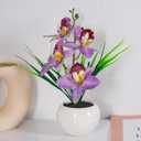 WSYEAR Orchid Lamp-Artificial Flower Night Light, Orchid Flower with Vase Lamp, LED Table Lamp Decorative Landscape Lights for Festival Party Home Decor