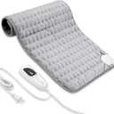 Electric Heating Pad for Back Pain Relief, Heating Pads for Cramps, Auto Shut Off, Machine Washable, Heating pad for Neck and Shoulder, Knee, Arms, Legs, etc. (Silver Gray, 2412)