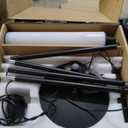Floor Lamp with Remote Control,Bright Floor Lamps for Living Room/Bedroom/Office, Stepless Adjustable 3000K-6000K Colors and 10-100% Brightness,Standing Light with Foot Switch (Black)