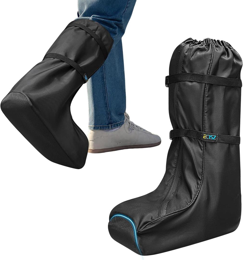 Walking Boot Cover for Tall Medical Cast Fracture Boot Foot Cast Cover Orthopedic Brace, Walker Boot Cover for Outdoor Rain Winter Snow, Medical Boot Protector with Anti-Slip Rubber Sole