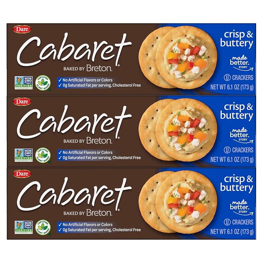 Breton Crackers, Cabaret Crisp and Buttery, Pack of 3 January 09/2026