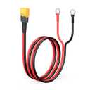 ELFCULB XT60 to O Ring Terminal Cable, 10AWG XT60 Male to O Ring Connector Cable with Tinned Pure Wire for RC Battery Solar Portable Power Power Station and Solar Panel(2FT)