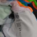 BMJL Women's One Piece Swimsuit Sports Adjustable Strap Bathing Suit Color Block Ribbed High Cut Swimsuits (Rainbow Orange Pink) Size S