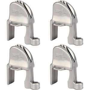 Boat Fender Clips, Adjustable Pontoon Boat Square Rail Fender Cleats/Clips/Hangers for Pontoon Bumpers, Pontoon Boat Accessories for Bumpers