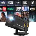 Smart Mini Projector XGODY Gimbal5 Android 11 Full HD Projector Native 1080P 4K Support 5G WiFi 6 Bluetooth 5.0 Home Movie Projector Electric Focu Auto Keystone 180 Rotating For PC/Lap/PS5 Dull Black