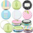 Thyle 36 Pcs End of School Year Teacher Appreciation Gifts Composition Mini Compact Mirror Gifts for Teacher Graduation Pastel Pocket Mirrors Graduation Party Favors for Teaching Women Team (Pastel)