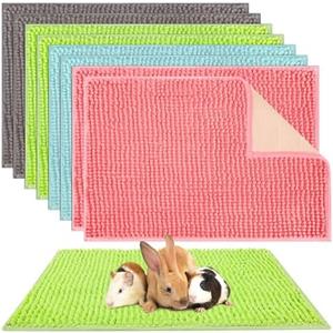 Barydat 8 Pcs Guinea Pig Cage Liner for Guinea Pig Cage Bedding Reusable Rabbit Mat Pad Washable Training Pad Animal Sleeping Bedding Mat(24x16'',Gray, Green, Pink, Blue) Barydat 8 Pcs Guinea Pig Cage Liner for Guinea Pig Cage Bedding Reusable Rabbit Mat Pad Washable Training Pad Animal Sleeping Bedding Mat(24x16'',Gray, Green, Pink, Blue)