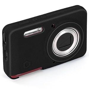 Case for KODAK PIXPRO FZ55 Non Slip Textured Soft Silicone Protective，washable Slip Shockproof Camera Case (Black