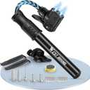 Mini Bike Pumps with Presta & Schrader ValveHand Mini Pump, Portable Inflator Pump with Repair KitFast Tyre Inflator Pump Road and Mountain Bikes, Balls etc (Black)