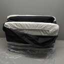 Pamo Babe Travel Crib - Lightweight Baby Playard with Zip Door, Carry Bag for Airplane - Easy to Carry (Black)