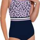 Period Swimwear - One Piece Bathing Suit Menstrual Leakproof Swimsuit for Teen Girls and Women, Small