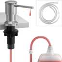 Sink Soap Dispenser, OHiHi Kitchen Sink Soap Dispenser with 47" Extension Tube, Wide Pump Head Base, No Water Leaking, No Need to Fill The Little Bottle Again, Brushed Nickel