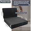 Foam Recliner Chair Cushions Wheelchair Cushions, Non-Slip 4" Thick Supportive Lumbar Support Pillow for Elderly Supportive Seat Cushion with Lumbar Pillow; 20x20x4"+12.8" Backrest Height,Black