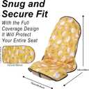 Car Seat Cover Protector Front Seats,for Gym Workout,Running,Swimming,Beach and Hiking,Waterproof Sweat Towel Bucket Seat Covers for Cars SUV Trucks (Chamomile and Yellow, 1Pcs)