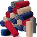 24 Packs Fleece Throw Blanket Soft Warm Lightweight Fleece Blanket Cozy Throw Bulk for Bed Couch Sofa Home Office Wedding Gifts Suitable for Seasons, 50 x 60 Inches(Morden Color)