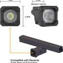 Hitch Mount Reverse Light Kit, LED Reverse Light Pod for 2” Hitch Receiver, No Drilling for Trucks, Pickups, SUVs, Off-Road Vehicles — For Use with USCAR 7-Way Trailer Connectors Only