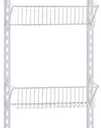 ClosetMaid Adjustable Organizer Rack with Baskets Wall or Over Door Mount, for Kitchen, Pantry, Utility Room, Closet, 12 in. W, White Finish