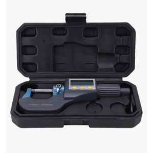Fafeicy Digital Micrometer, 0~25mm measuring range 0.001mm Accuracy LCD Display with Fine‑Tuning Ratchet Wall Thickness Measuring Tool, Micrometer