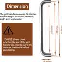 KIT0429 Grill lid Handle Replacement for Traeger Pellet Grill, 25.5" Grill Lid Handle for Traeger Pro 780 and Ironwood 885 Series Pellet Grill, Stainless Steel