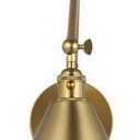 Sea Gull Lighting Salem-1 Light Double Arm Wall Sconce-Satin Brass Finish-Incandescent Lamping Type, 7" x 14.25" x 15.38"