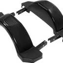 HECASA Black Pair of Single Axle Trailer Fenders Fits 13" Wheels Tire Skirt Boat - 39.7" long x 8.8" wide x 11.4" tall