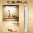 1 Pack Under Cabinet Lights Motion Sensor Closet Lighting Always-on LED Closet Lights Wireless USB Charging,LED Rechargeable Light Bar Night Light for Wardrobe, Kitchen, Stairs
