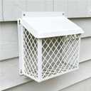 Dryer Vent Cover Bird Guard (Rainproof Cap), Fits 3" to 4" Vent Hood Cover, Heavy-Duty Steel Dryer Vent Protector, Easy Installation for Home & Laundry Rooms (White)