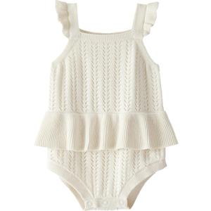 little planet by carter's Baby Girls' Organic Cotton Bubble, 24M