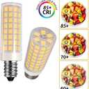 E12 LED Bulb C7 Base C35 Candelabra Bulb C37 Ceiling Fan Bulb Kx-2000 Replacement Bulb 120Volt for Sewing Machine Light Bulb,Dryer Bulb 8W(80W Halogen Equivalent) 4-Pack(Warm White 3000K)