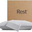 REST® Evercool®+ Cooling Pillow Cases Standard - 2 Pillowcase for Sensitive Skin, Silver Infused Fabric for Hygienic Sleep, Silky Smooth for Curly Hair, High Elastic for Snug Fit (19x29 inches)