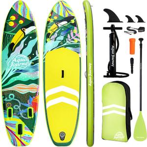 Inflatable Stand Up Paddle Board 10'6", Lightweight & Stable with 3-Fin Maneuverability, Complete Paddleboard Accessories for Adults & Youth, Ideal Outdoor Gift