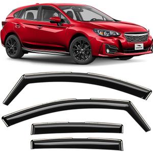 Voron Glass in-Channel Extra Durable Rain Guards for Subaru Impreza 2017-2023 Hatchback, Window Deflectors, Vent Window Visors, 4 Pieces - 200654