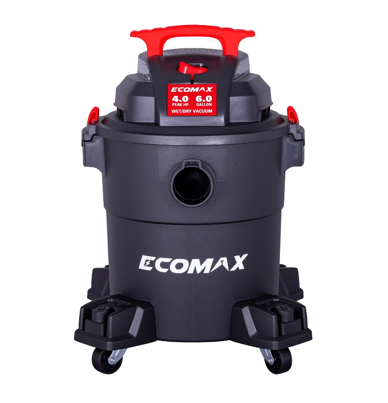 Ecomax EM18116P 6 gal 4.0 HP Poly Wet-Dry Vacuum
